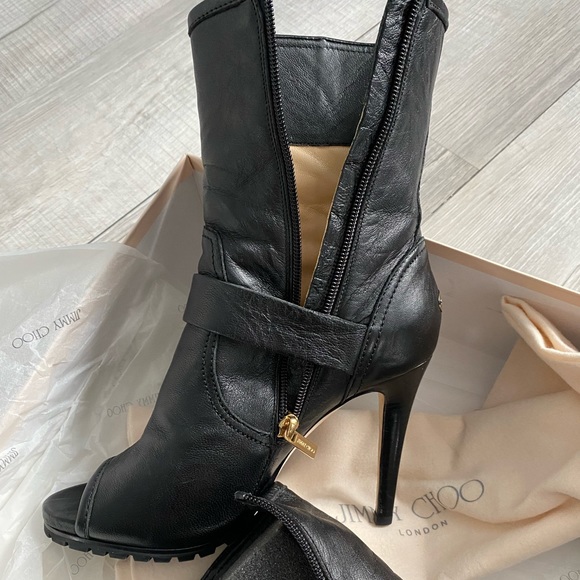 🎉HP🎉JIMMY CHOO BIKER BOOTIES - Picture 6 of 16